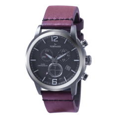 Tornado T8101-XLRX Leather Men Watch – Purple