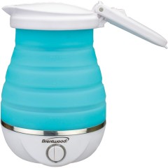 .85-Quart Dual-Voltage Collapsible Travel Kettle (Blue)