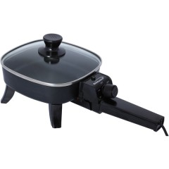 Nonstick Electric Skillet with Glass Lid (600W; 6")