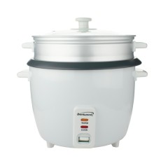 4-Cup Uncooked/8-Cup Cooked Rice Cooker and Food Steamer (White)