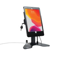 Dual Security Kiosk Stand with Locking Case and Cable for 10.2-Inch iPad(R) (Black)