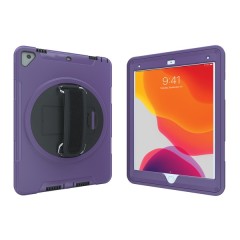 Protective Case with Built-in 360? Rotatable Grip Kickstand for iPad(R) (Purple)