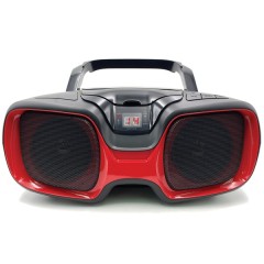 Bluetooth(R) Portable CD AM/FM Radio Boombox (Red)