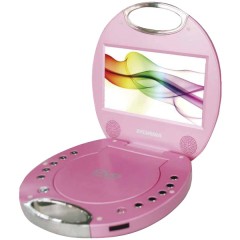 7" Portable DVD Player with Integrated Handle (Pink)