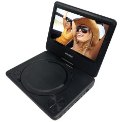 7" Swivel-Screen Portable DVD Player Bundle (Black)