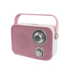 Retro Design Bluetooth(R) Speaker (Pink)