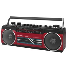 Bluetooth(R) Retro Cassette Boombox with FM Radio (Red)