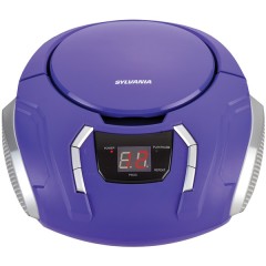 Portable CD Player with AM/FM Radio (Purple)