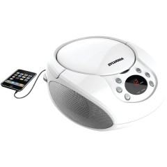 Portable CD Player with AM/FM Radio (White)