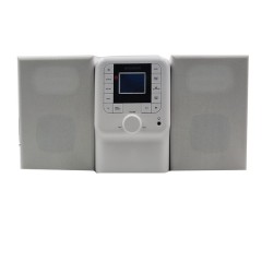 Bluetooth(R) Micro System with FM Radio and CD Player (White)