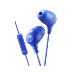 JVC HAFX38MA Memory Foam Earbud Marshmallow Memory Foam Earbud with Mic - Blue