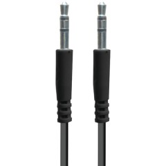 3.5mm Flat Auxiliary Cable, 3.3ft (Black)