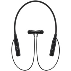 Bluetooth(R) In-Ear Earbuds with Microphone and Bendable Neck (Black)