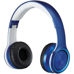 Bluetooth(R) Over-the-Ear Headphones with Microphone (Blue)