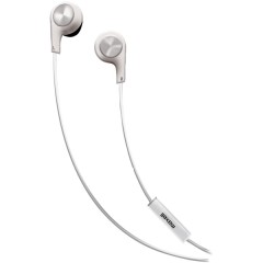 Bass 13(TM) Heavy-Bass In-Ear Earbuds with Microphone (White)