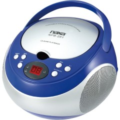 Portable CD Player with AM/FM Radio (Blue)