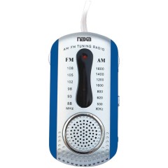 AM/FM Mini Pocket Radio with Speaker (Blue)