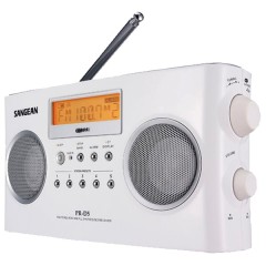 Digital Portable Stereo Receiver with AM/FM Radio (White)