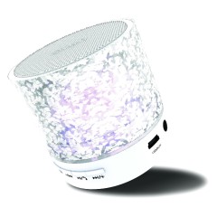 COBY CSBT-334 Lil Light Up Bluetooth Speaker White