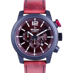 Tornado Men’s Purple Dial Leather Band Watch – T3151-BLRR